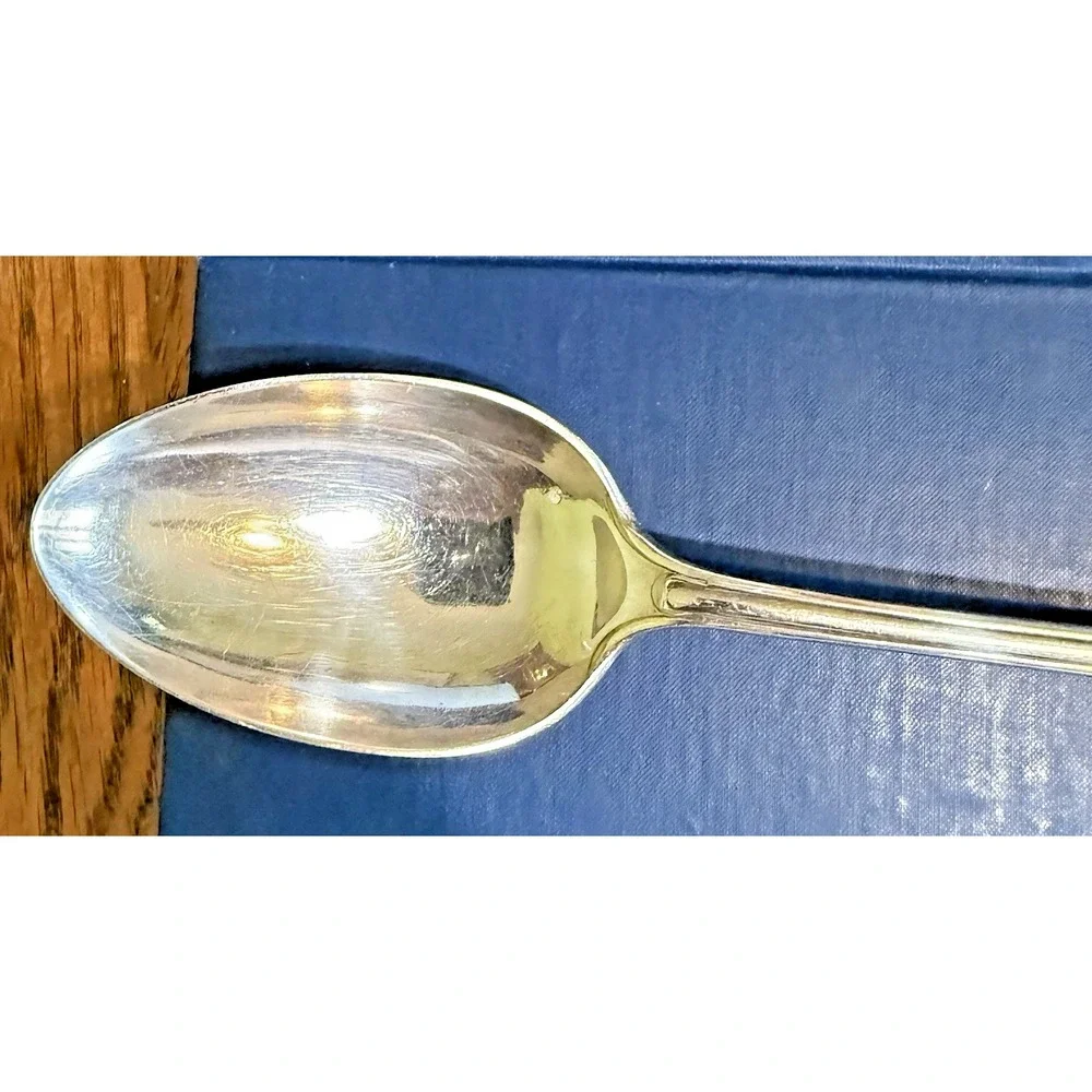 Antique Mappin Brothers Sheffield Silver Plated Serving Spoon Lilly pattern 8.75